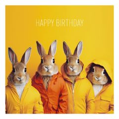 Birthday bunnies - 6.5x6.5