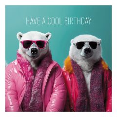 Cool birthday bears - 6.5x6.5
