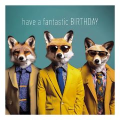 Fantastic birthday fox - 6.5x6.5