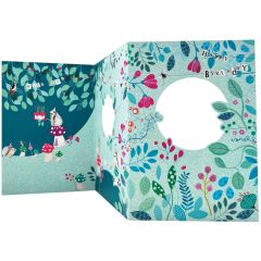 INSIDE Foldout, Birthday, cake and Hedgehog - 5x7