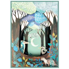Foldout, Birthday, heron woodland - 5x7