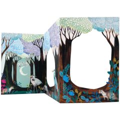 INSIDE Foldout, Birthday, heron woodland - 5x7