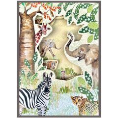 Foldout, safari animals - 5x7