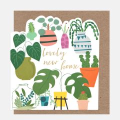 Die cut, new home, plant pots - 5x5