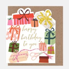 Die cut, happy birthday,  presents - 5x5
