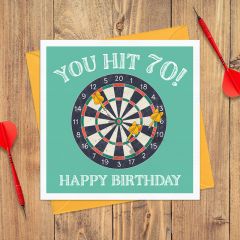 70, birthday darts - 6x6