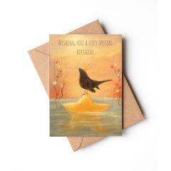 Special birthday, blackbird - 4x6