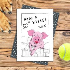 Hogs and kisses - 4x6