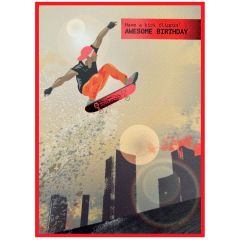 Birthday, skate boarder - 5x7