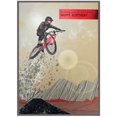 Birthday, moutain biker - 5x7