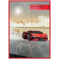 Birthday, sports car - 5x7