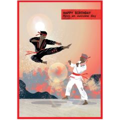 Happy birthday, karate - 5x7