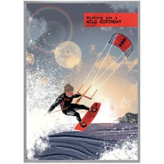 Wild birthday, kite surfing - 5x7