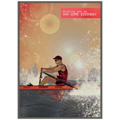 Oarsome birthday, rower - 5x7