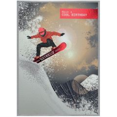 Cool birthday, snowboarder - 5x7