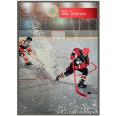 Cool birthday, ice hockey - 5x7