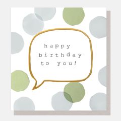 Happy birthday, speech bubble - 5x5