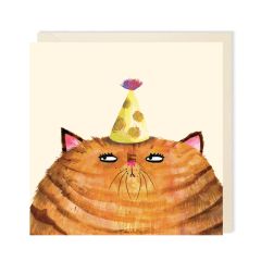 Birthday Hat Cat - 6x6