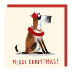 Christmas hat, dog - 6x6