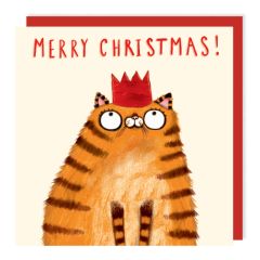 Christmas ginger cat - 6x6