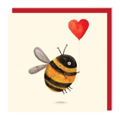 Valentines, bee and heart - 6x6