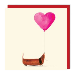 Valentines, sausage dog - 6x6