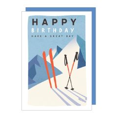 Happy birthday, great day skiing - 5x7