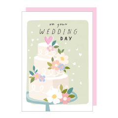 Wedding day, cake - 5x7