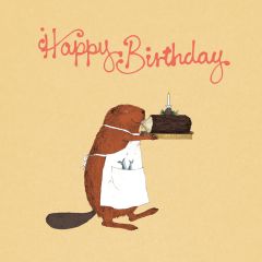 HB, Beaver, log cake - 6x6