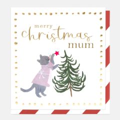 Mum, Merry Christmas, cat - 5x5