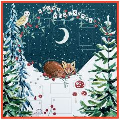 Advent calendar card, fox - 5.5x5.5