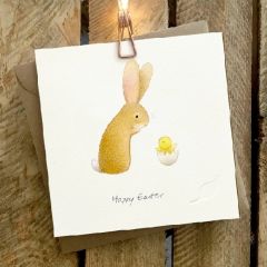 Happy easter, rabbit and chick - 6x6