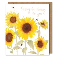 Happy Birthday, sunflowers - 5.5x6.25