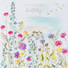 Birthday, coastal flowers - 6x6