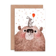 Bear and Bunny Greeting - 4x6