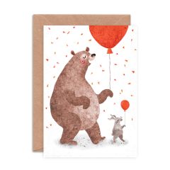 Bear and Bunny Dancing - 4x6