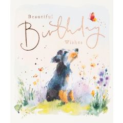 Birthday wishes, dog - 5.5x6.25