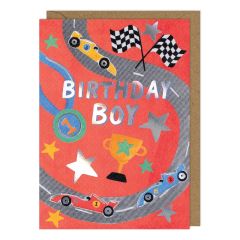 Birthday Boy, race cars - 5x7