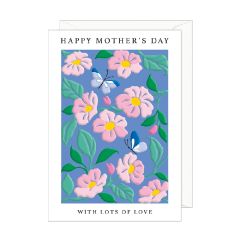 Happy Mothers day, flowers and butterflies - 5x7