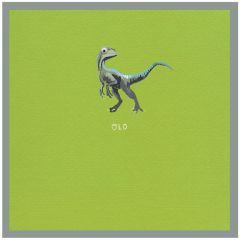 Birthday, old dinosaur - 5.5x5.5