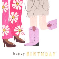 Happy Birthday, cowgirl boots - 5x5