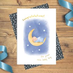 Baby boy, congratulations - 4x6