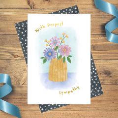 Deepest sympathy, flowers - 4x6