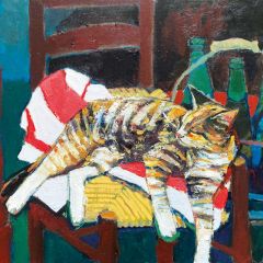 Chair cat - 6x6