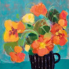 Vase, Nasturtiums - 6x6