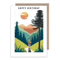 Happy birthday, hiking - 5x7