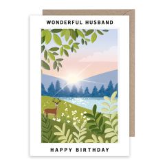 Husband, happy birthday, wonderful - 5x7