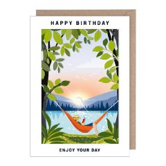 Happy birthday, hammock - 5x7