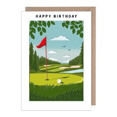 Happy birthday, golf green - 5x7