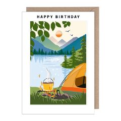Happy birthday, camping - 5x7